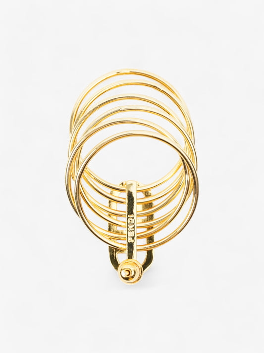 Fendi FF Six Hoop Gold / White Base Metal