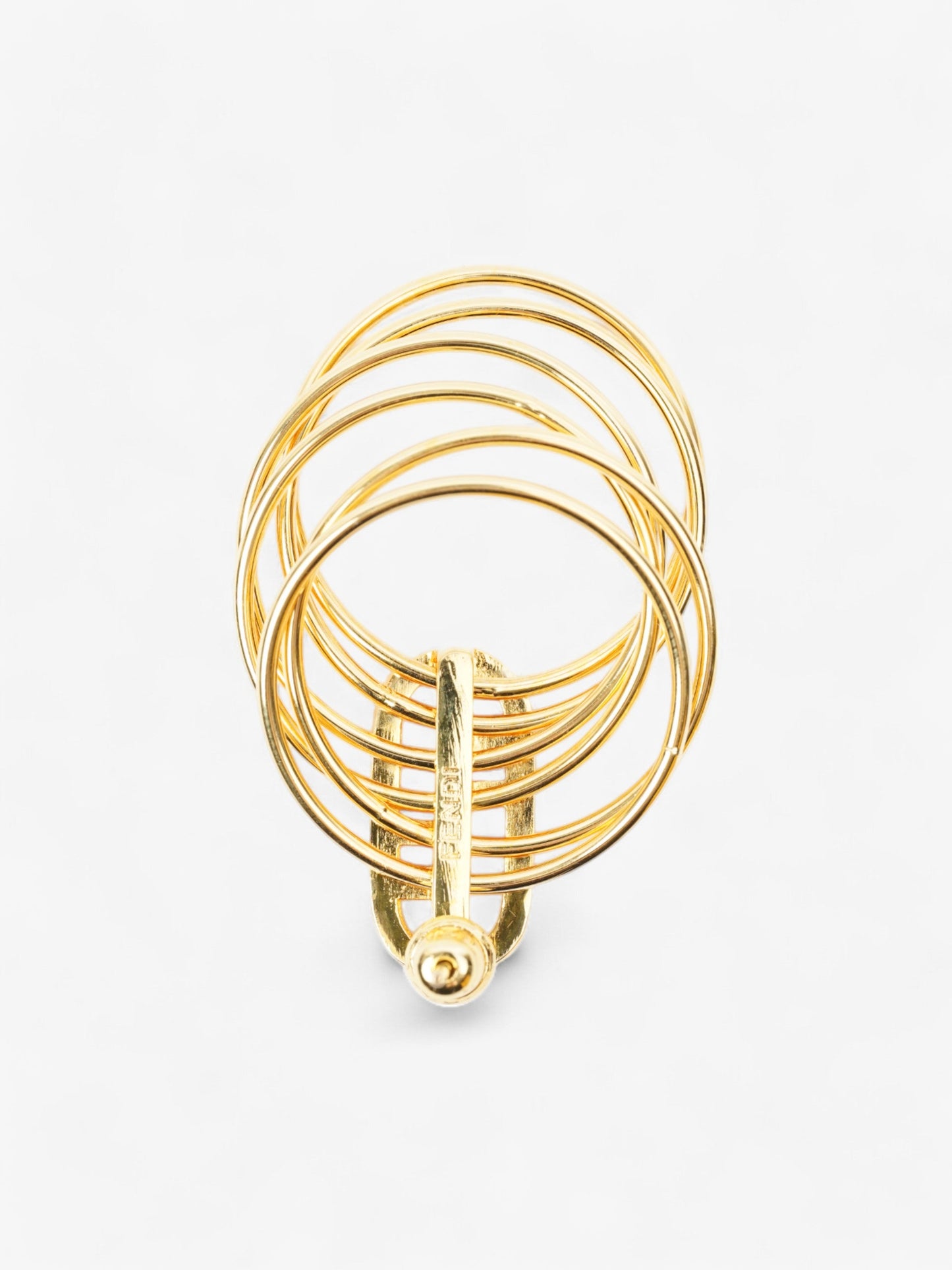 Fendi FF Six Hoop Gold / White Base Metal