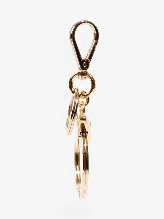 Prada Key Ring Gold Base Metal