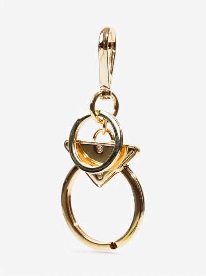 Prada Key Ring Gold Base Metal
