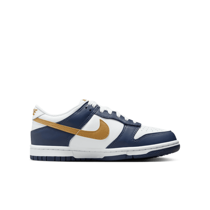Big Kids' Nike Dunk Low "Midnight Navy Wheat"