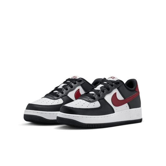 Big Kids' Nike Air Force 1 "Black Dark Team Red"