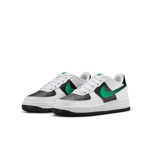 Big Kids' Nike Force 1 LV8 2 "Stadium White/Black Green"