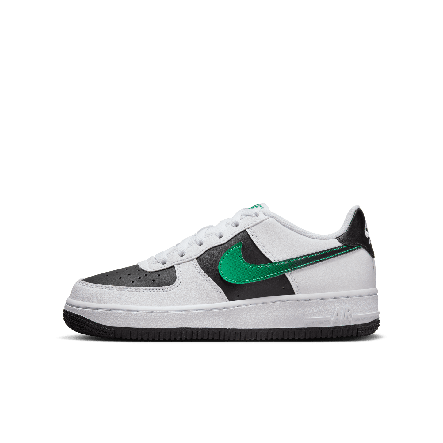 Big Kids' Nike Force 1 LV8 2 "Stadium White/Black Green"