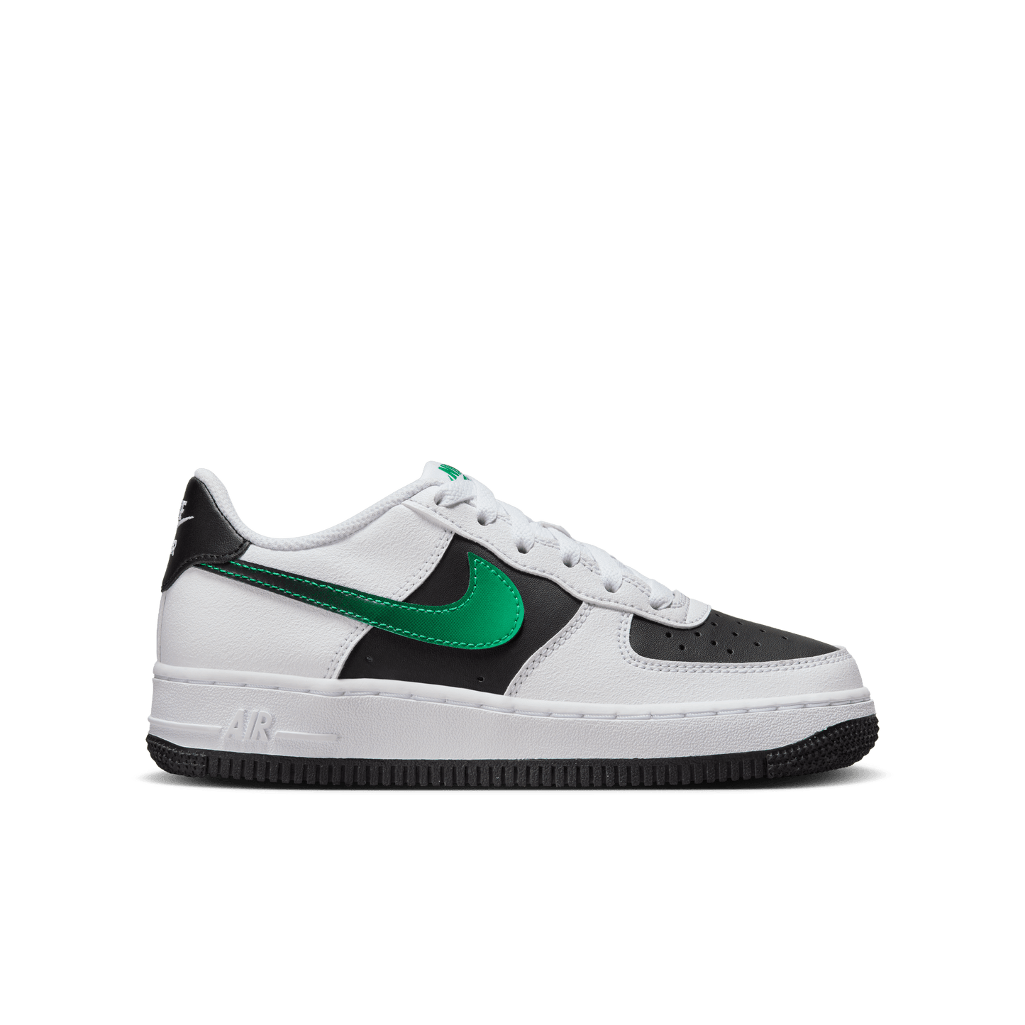 Big Kids' Nike Force 1 LV8 2 "Stadium White/Black Green"