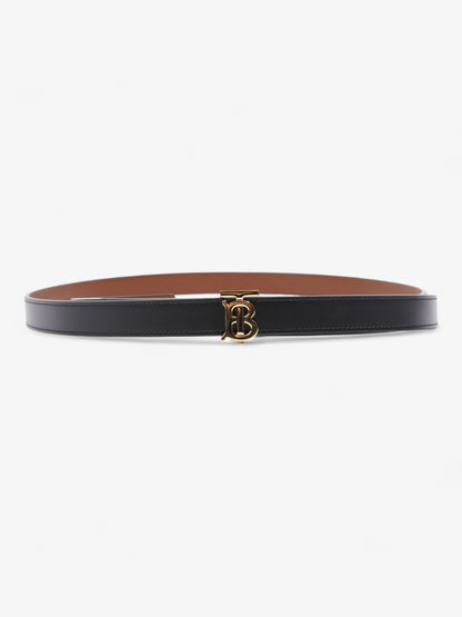 Burberry TB Reversible Belt Black / Gold / Brown Leather Large - 137cm