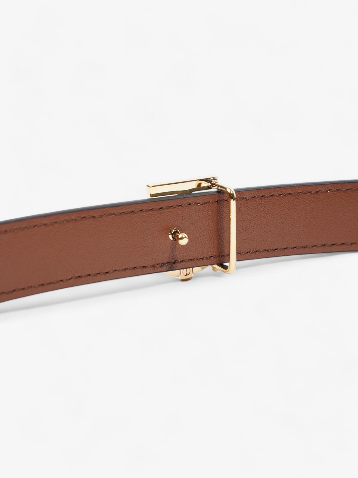 Burberry TB Reversible Belt Black / Gold / Brown Leather Large - 137cm