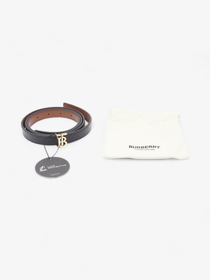 Burberry TB Reversible Belt Black / Gold / Brown Leather Large - 137cm