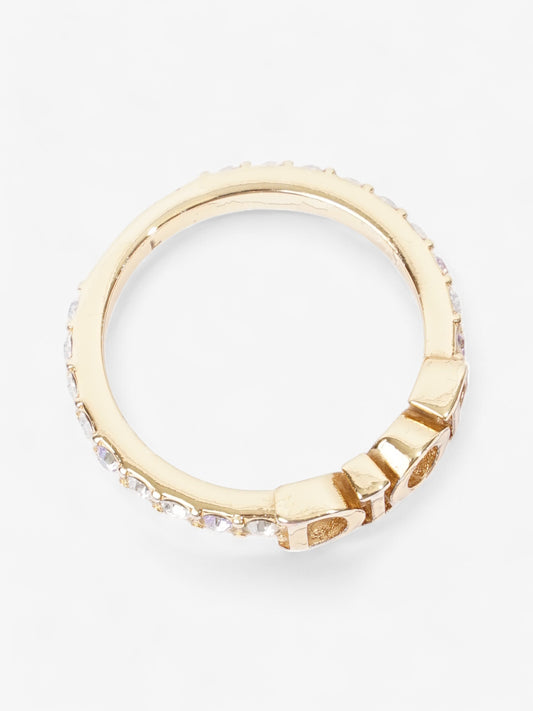 Christian Dior Dio(r)evolution Ring Gold / White Base Metal Large (Circumference - 55mm)