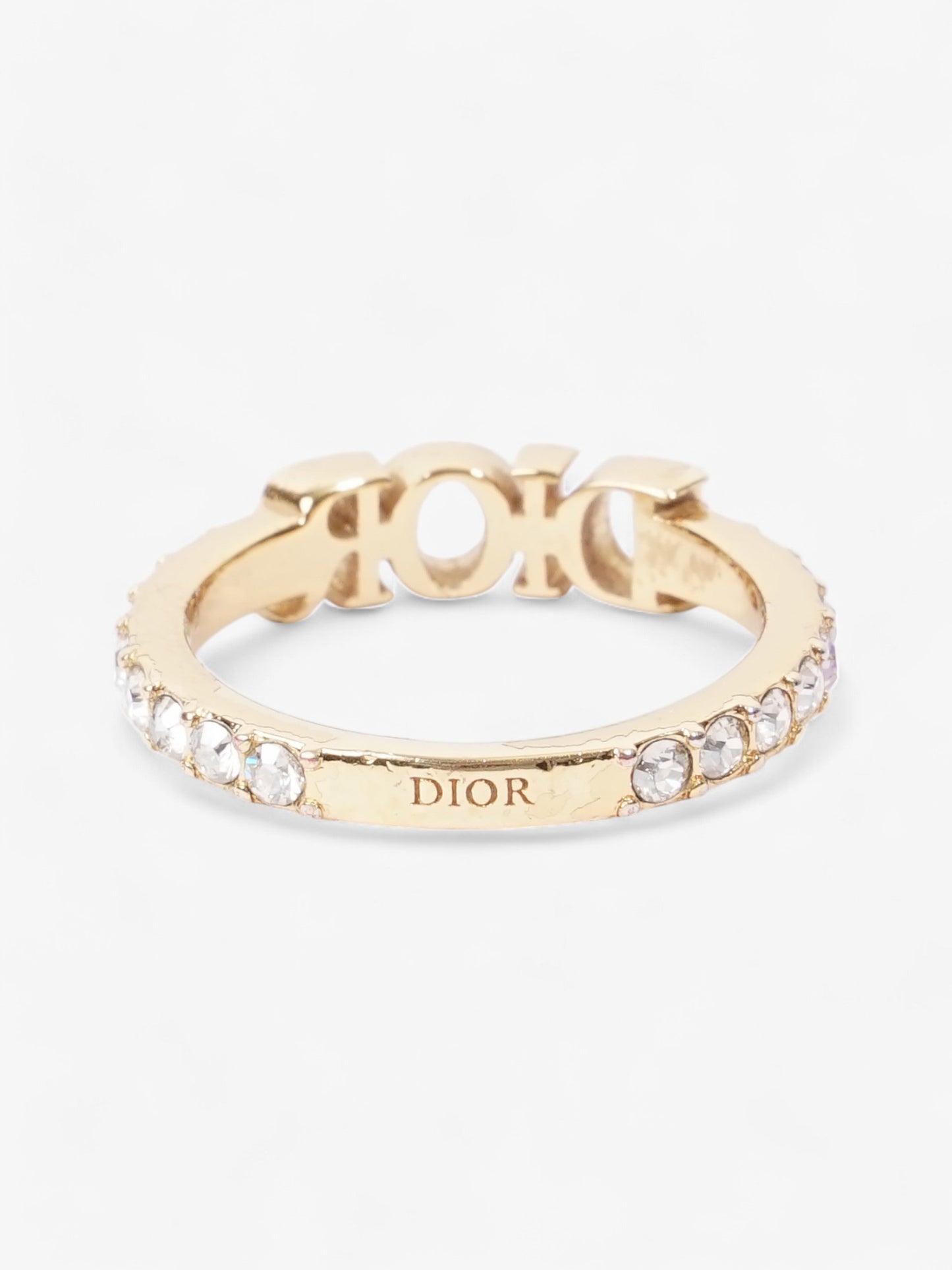 Christian Dior Dio(r)evolution Ring Gold / White Base Metal Large (Circumference - 55mm)