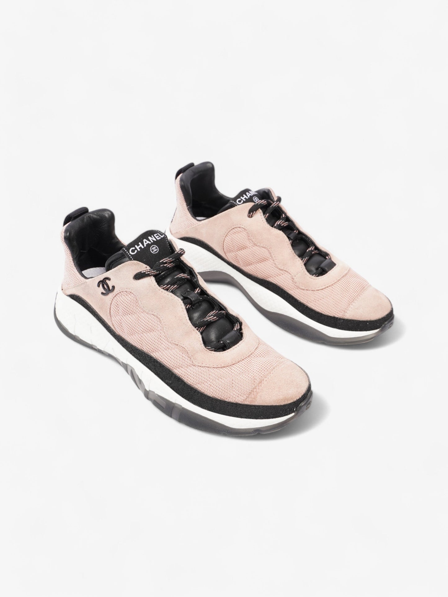 Chanel CC Sneakers Pink / Black Mesh EU 39 UK 6