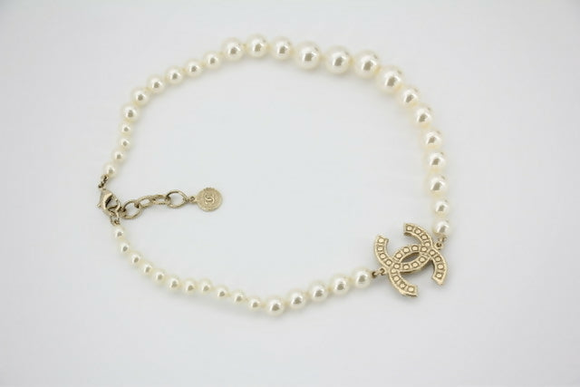 Chanel F21V Imitation Pearl 100th Anniversary Necklace