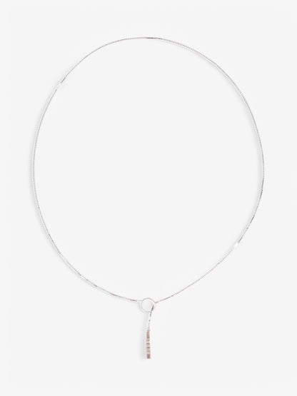 Gucci Trademark Loop Necklace White Gold White Gold