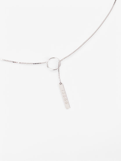 Gucci Trademark Loop Necklace White Gold White Gold