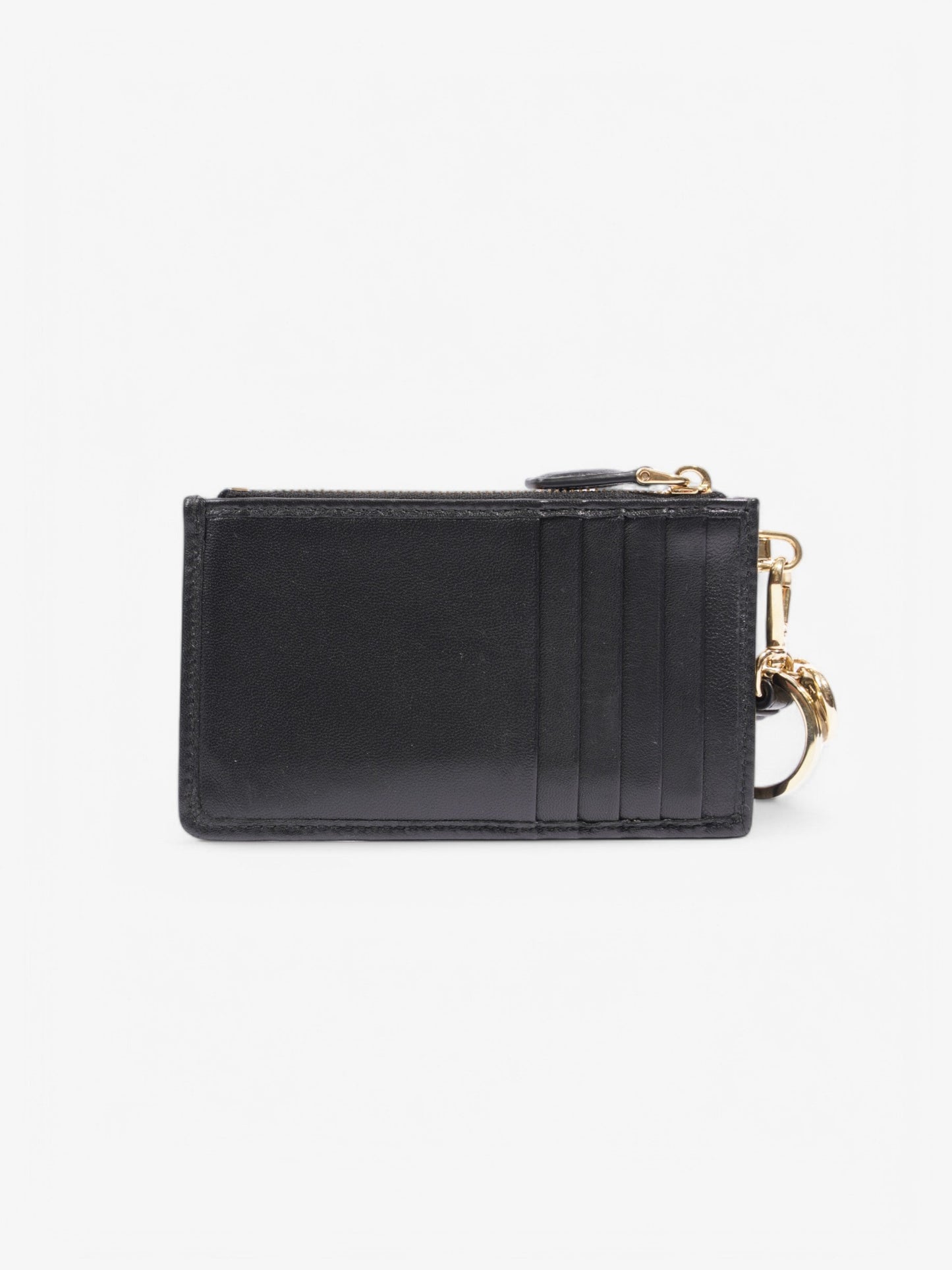 Prada Card Holder With Wristlet Black Leather