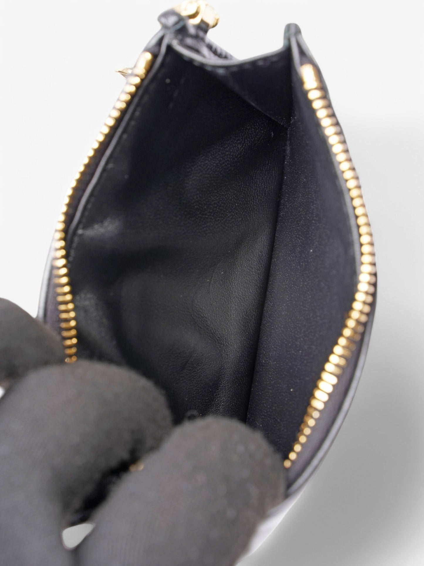 Prada Card Holder With Wristlet Black Leather