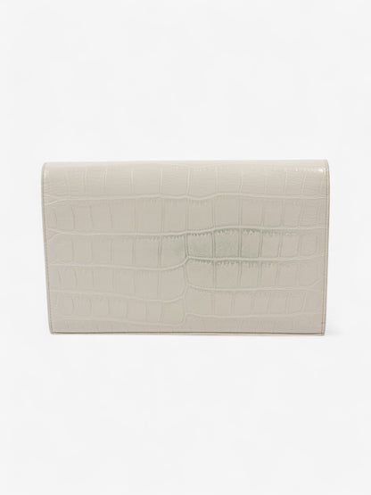 Saint Laurent Kate Chain Wallet Off White Calfskin Leather