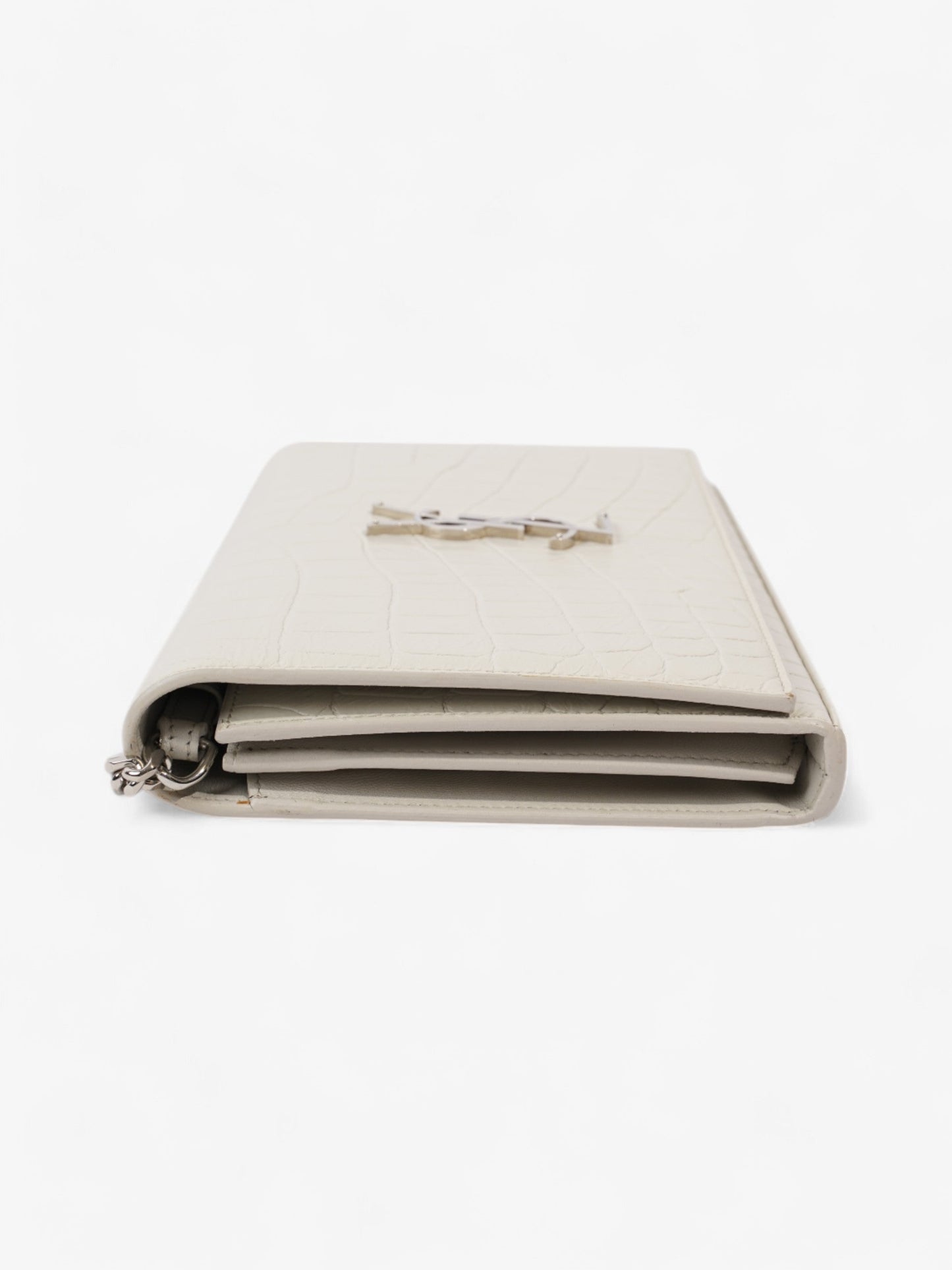 Saint Laurent Kate Chain Wallet Off White Calfskin Leather