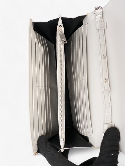 Saint Laurent Kate Chain Wallet Off White Calfskin Leather