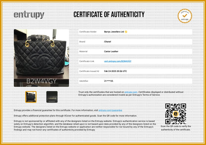 Chanel Grand Shopping Tote GST Large Caviar Leather Bag