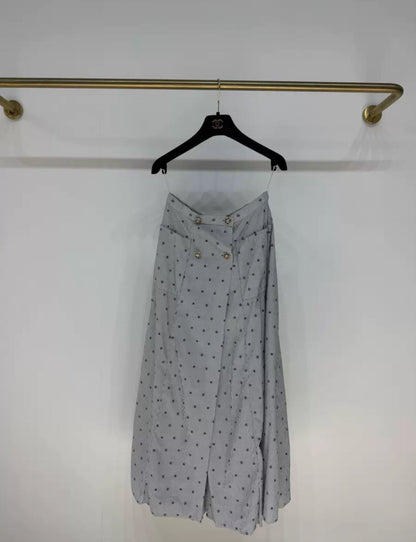 Chanel 22S polka dot striped skirt