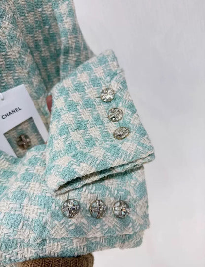 Chanel 23S Green Tweed jacket