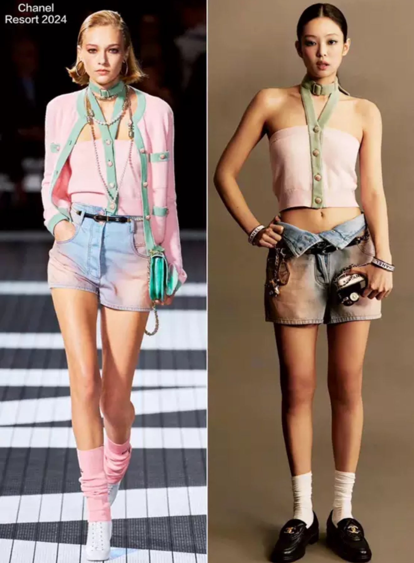 Chanel 24C Pink Denim shorts