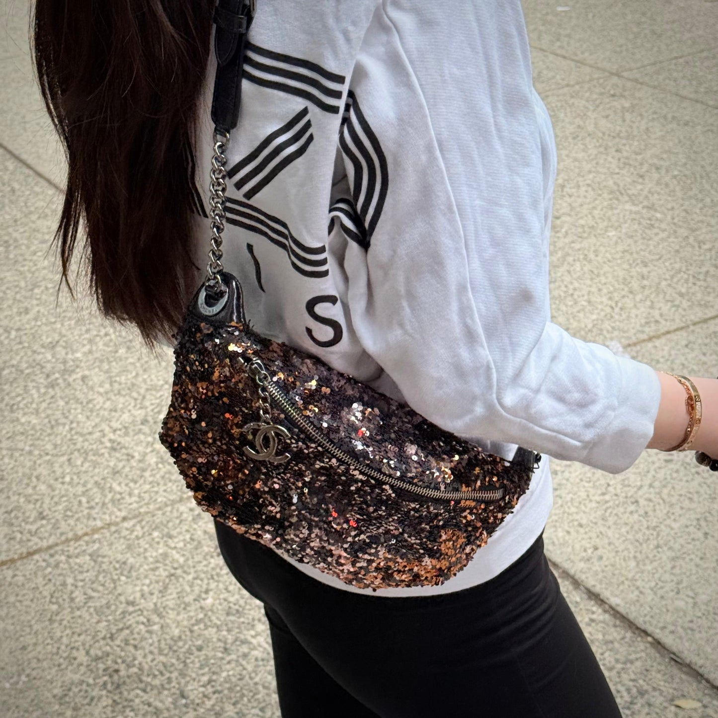 Chanel Metallic Belt Me Up Waist Bag