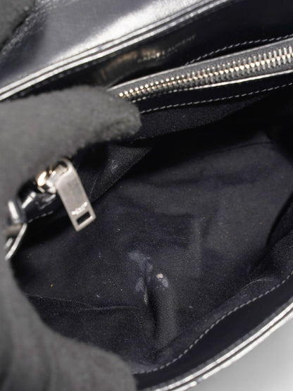 Saint Laurent Lou Lou Black Calfskin Leather Small