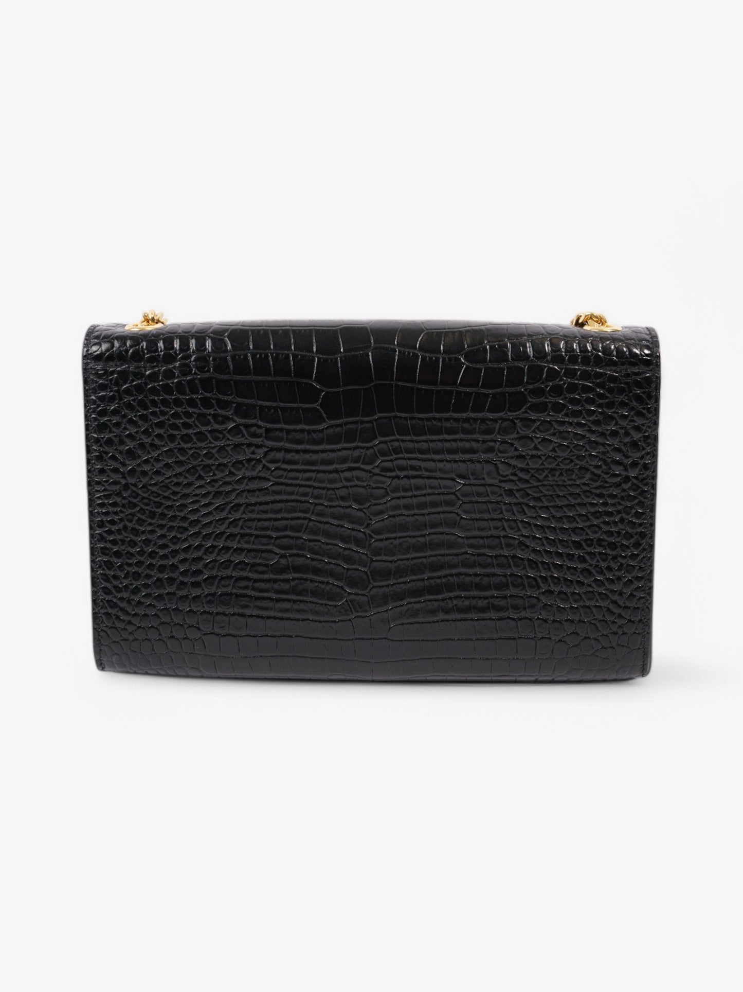 Saint Laurent Kate Tassel Black Embossed Leather Medium