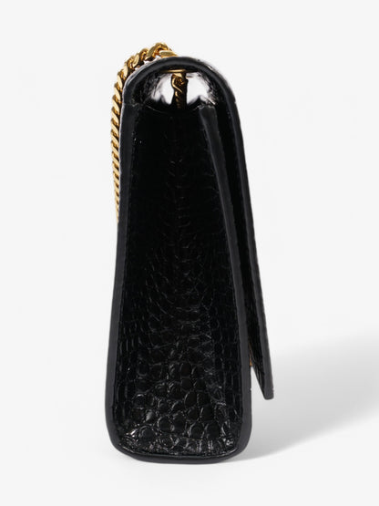 Saint Laurent Kate Tassel Black Embossed Leather Medium