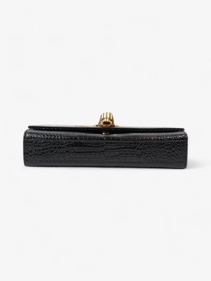 Saint Laurent Kate Tassel Black Embossed Leather Medium