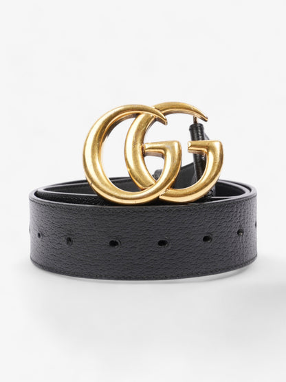 Gucci GG Marmont 2015 Re-Edition Wide Belt Black / Gold Leather 80cm / 32"