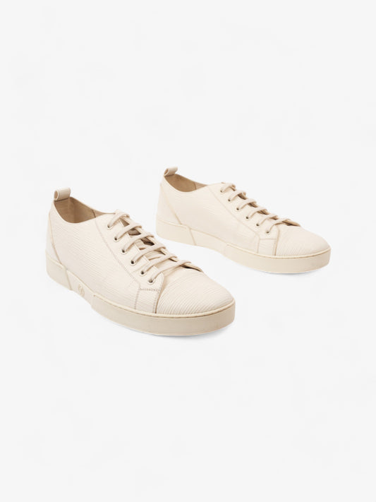 Louis Vuitton Low Top Sneaker White Epi Leather EU 41.5 UK 7.5