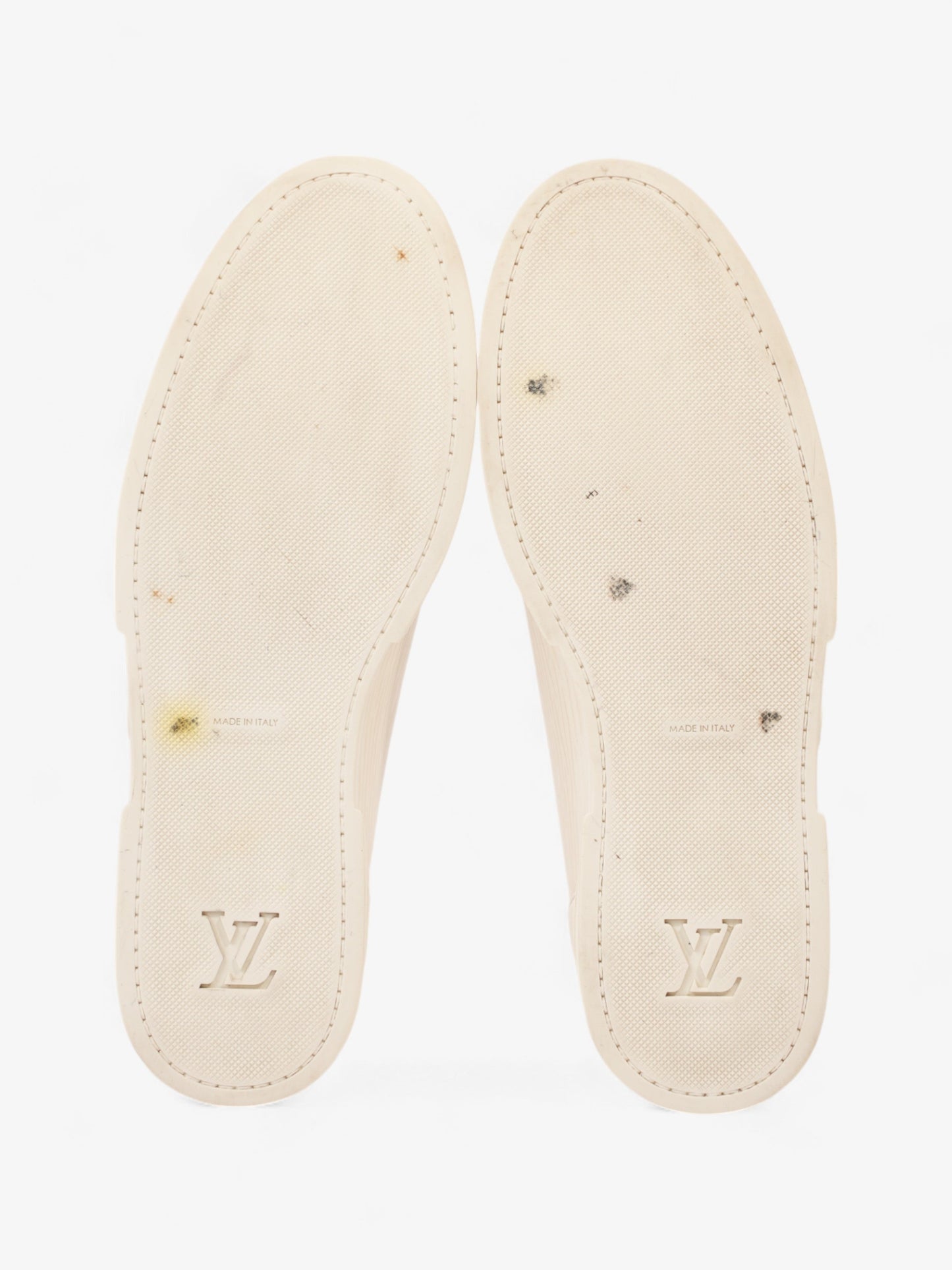 Louis Vuitton Low Top Sneaker White Epi Leather EU 41.5 UK 7.5