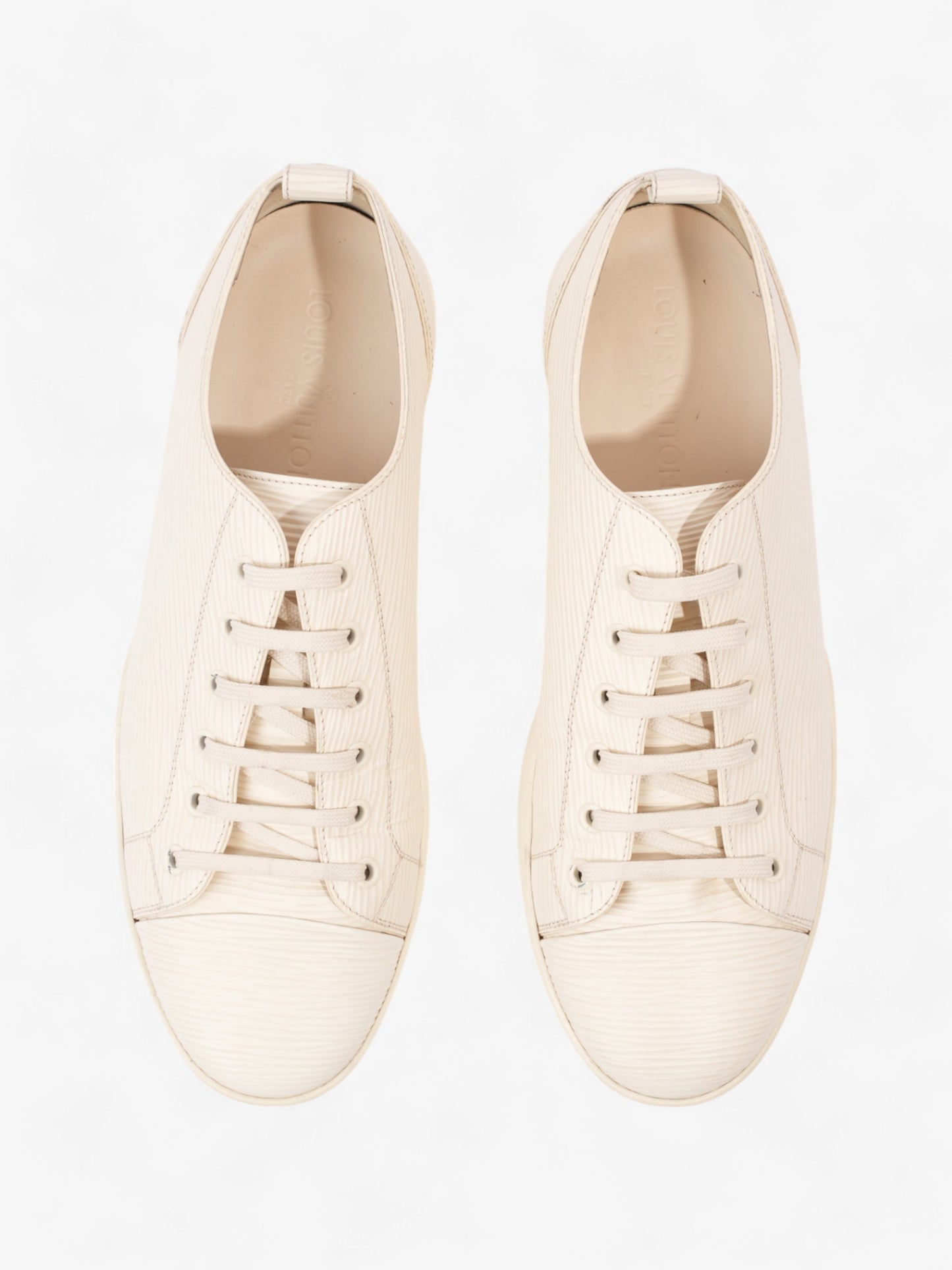 Louis Vuitton Low Top Sneaker White Epi Leather EU 41.5 UK 7.5
