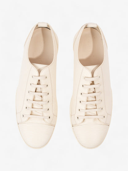 Louis Vuitton Low Top Sneaker White Epi Leather EU 41.5 UK 7.5