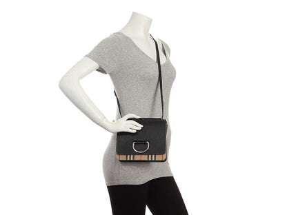 Burberry Medium Black D-Ring Crossbody Bag