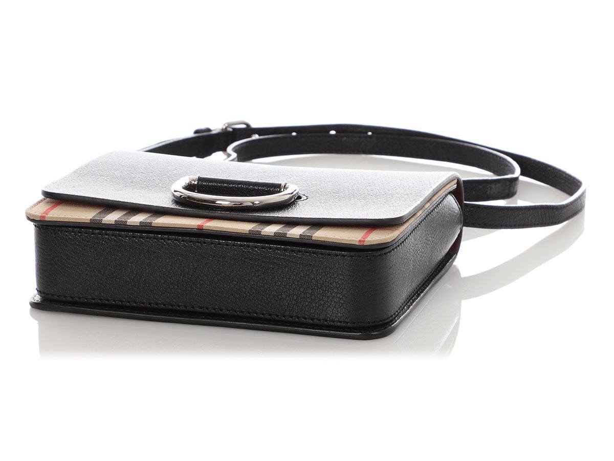 Burberry Medium Black D-Ring Crossbody Bag