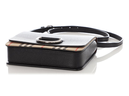 Burberry Medium Black D-Ring Crossbody Bag