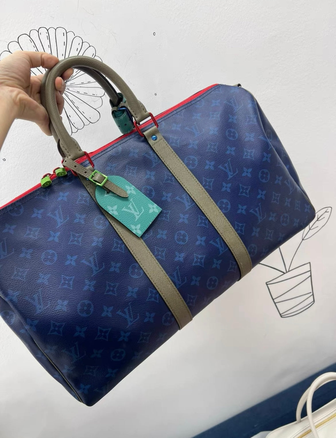 Louis Vuitton Outdoor Keepall Bandouliere Bag Limited Edition Monogram Pacific Canvas