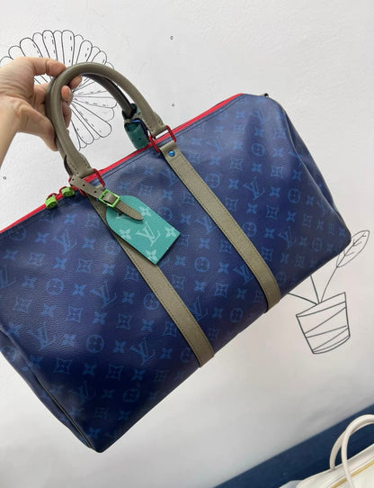 Louis Vuitton Outdoor Keepall Bandouliere Bag Limited Edition Monogram Pacific Canvas