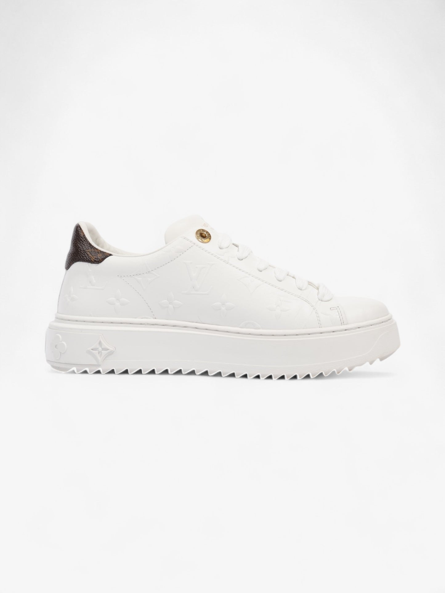 Louis Vuitton Time Out Sneakers White  / Monogram Leather EU 37 UK 4