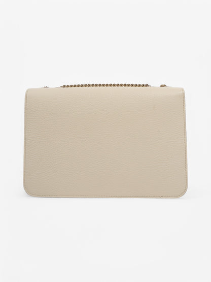 Gucci Dollar Interlocking G Ivory Calfskin Leather Medium