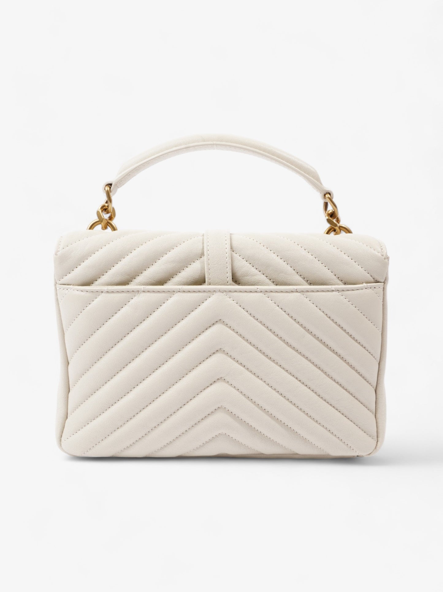 Saint Laurent College Medium Cream Leather