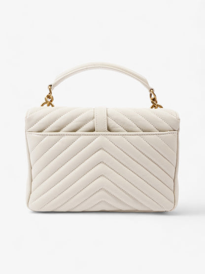 Saint Laurent College Medium Cream Leather