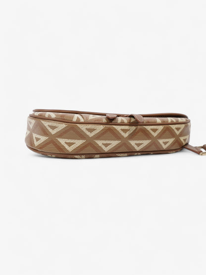 Christian Dior Saddle Bag CD Diamond Coffee Coated Canvas
