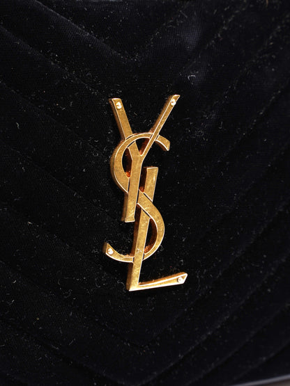 Saint Laurent Lou Camera Bag Black Suede