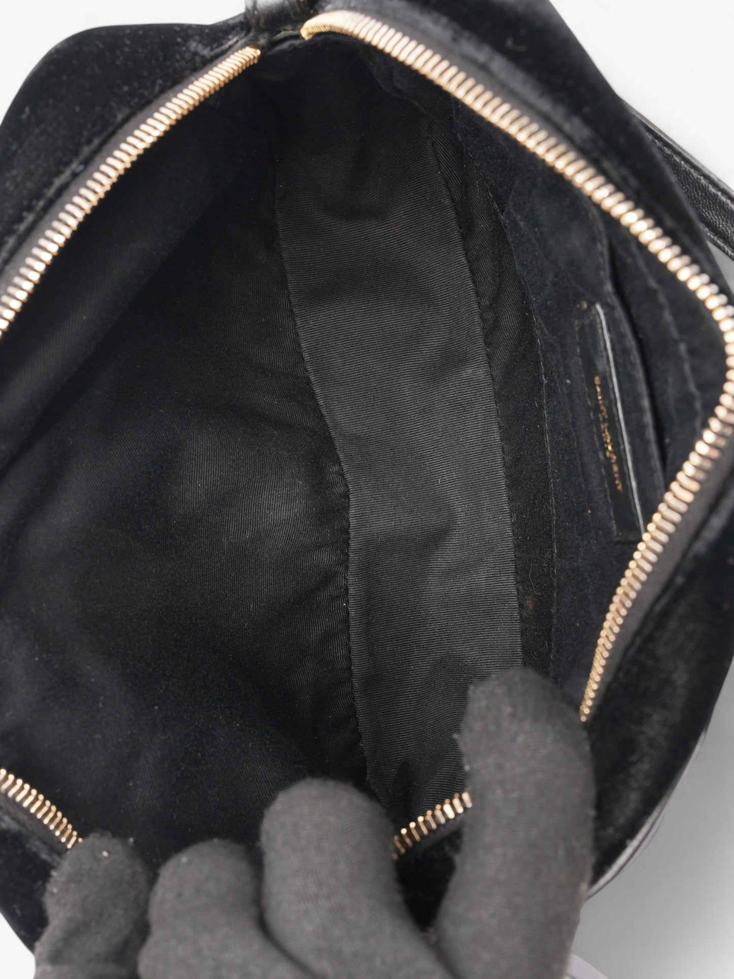 Saint Laurent Lou Camera Bag Black Suede