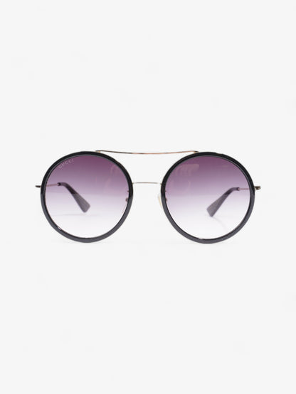 Gucci Round Sunglasses Black Acetate 140mm